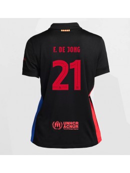 Barcelona Frenkie de Jong #21 Replika Borta Kläder Dam 2024-25 Kortärmad